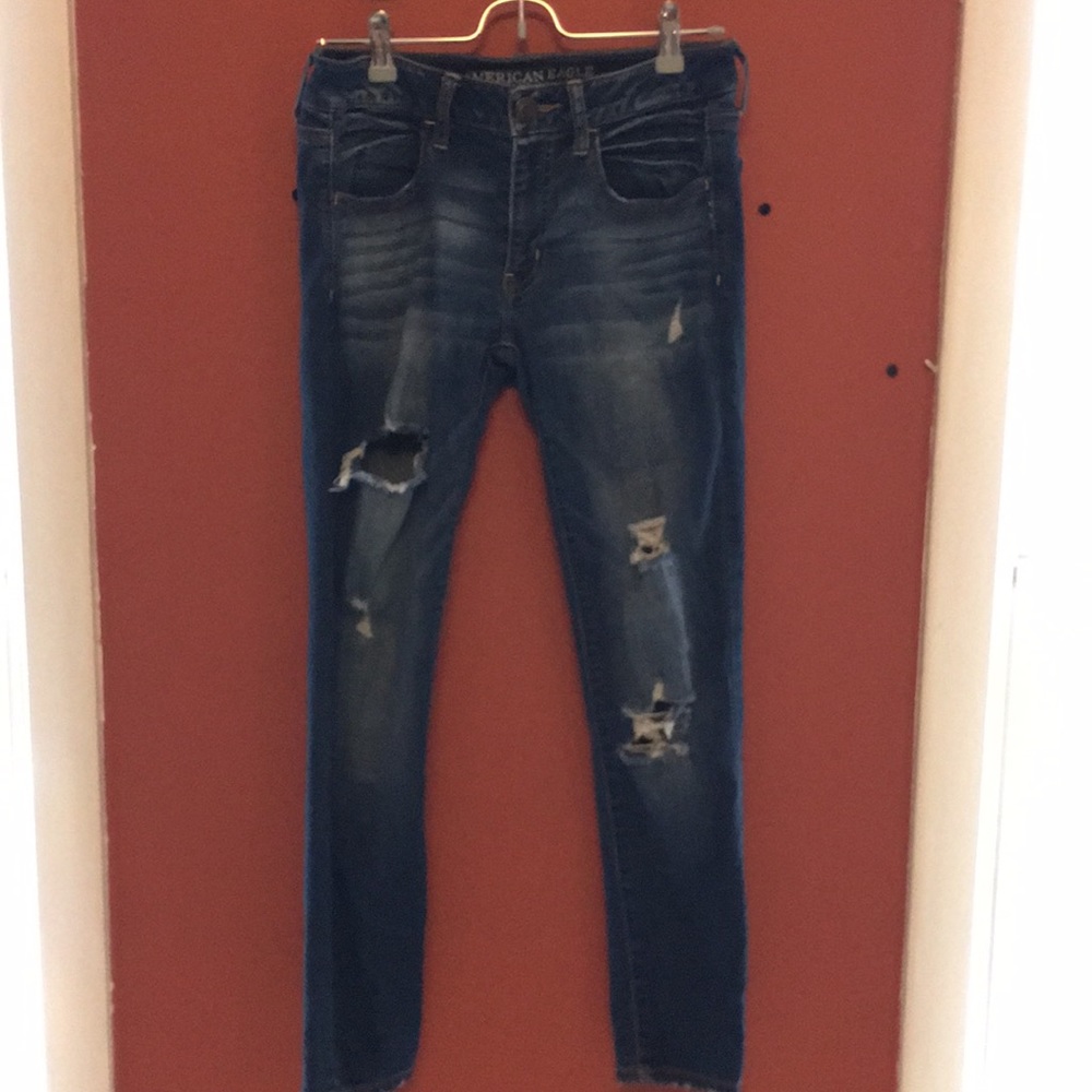 American Eagle Super Super Stretch Ripped Jeans